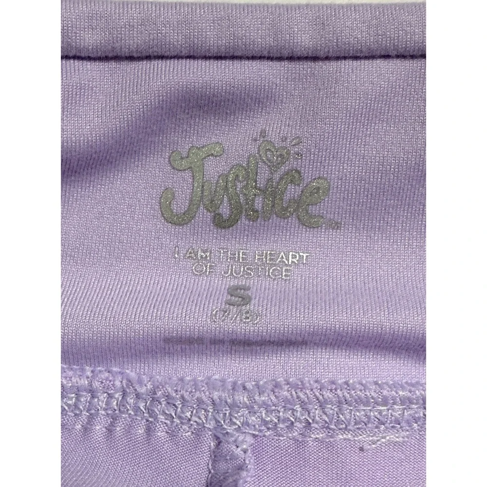 Justice Pleated Skirt Girls Size‎ S 7/8 Lavender Built-in Short Athletic Skort